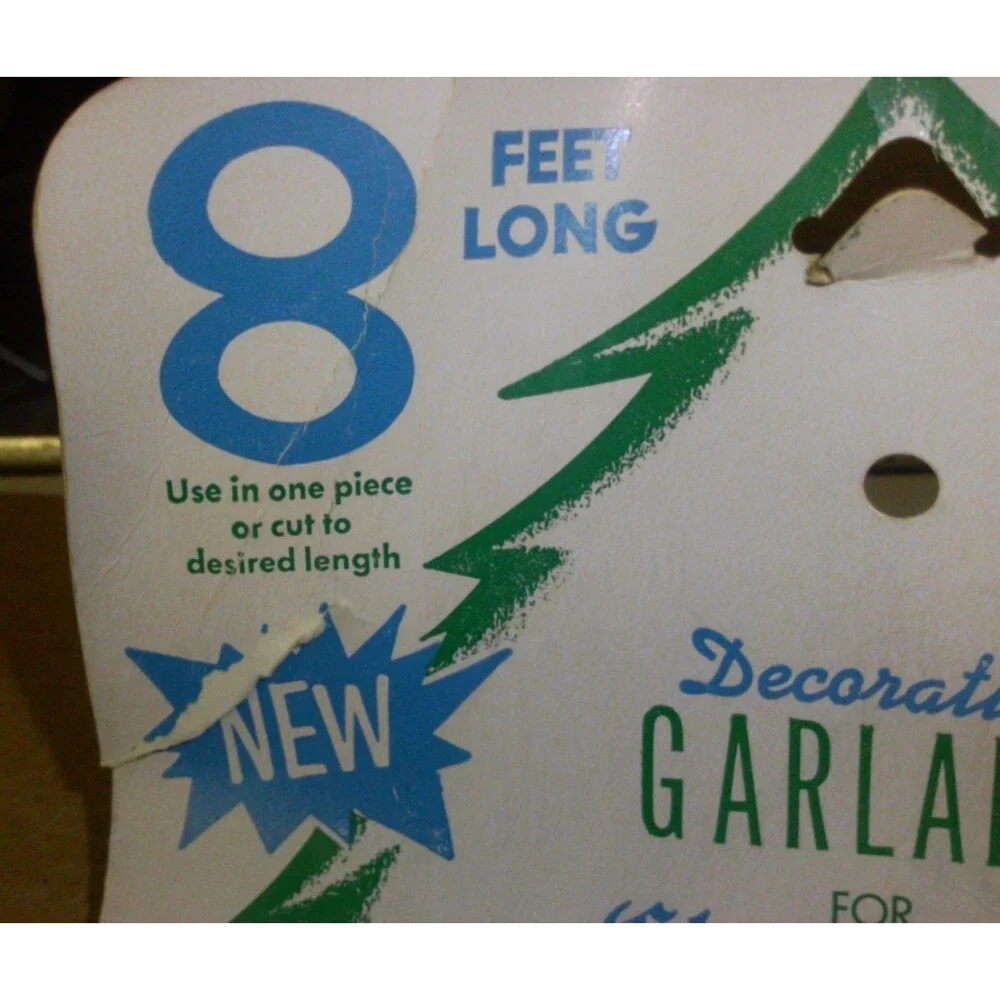 Vintage Bradford Decorative Garland for Christmas ICICLES  RED Color Plastic